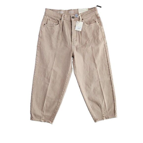A.N.A. Jeans Women's Size 12 Petite High Rise Balloon Tan New With Tags Roomy - Picture 1 of 16